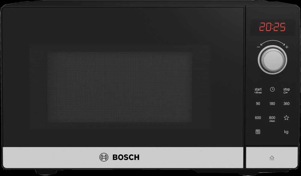 Bosch FFL023MS2 Serija 2, Laisvai statoma mikrobangų krosnelė, 44 x 26 cm, Nerūdijančio plieno