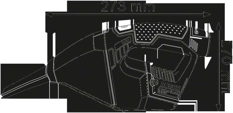 Rankinis dulkių siurblys Bosch GAS 12V, be akumuliatoriaus ir įkroviklio