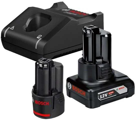 Akumuliatoriai + pakrovėjas Bosch GBA 12V / 2.0Ah + 4.0Ah + GAL 12V-40 Set