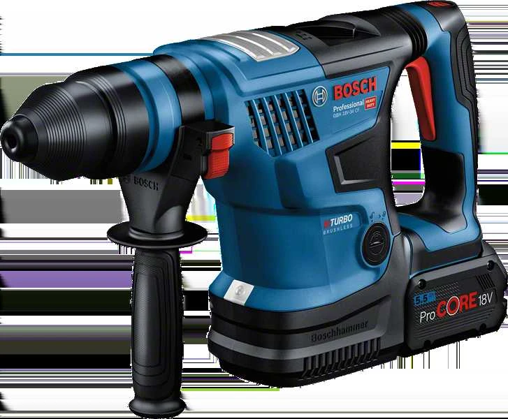 Akumuliatorinis perforatorius Bosch GBH 18V-34 CF BITURBO Professional; 18 V; 5,8 J; SDS-Plus (be akumuliatoriaus ir pakrovėjo)
