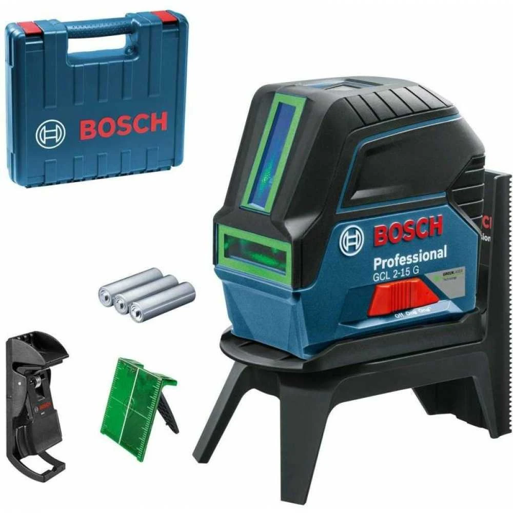 Bosch Kombinuotasis lazeris GCL 2-15 G (3x1.5V AA , Case)