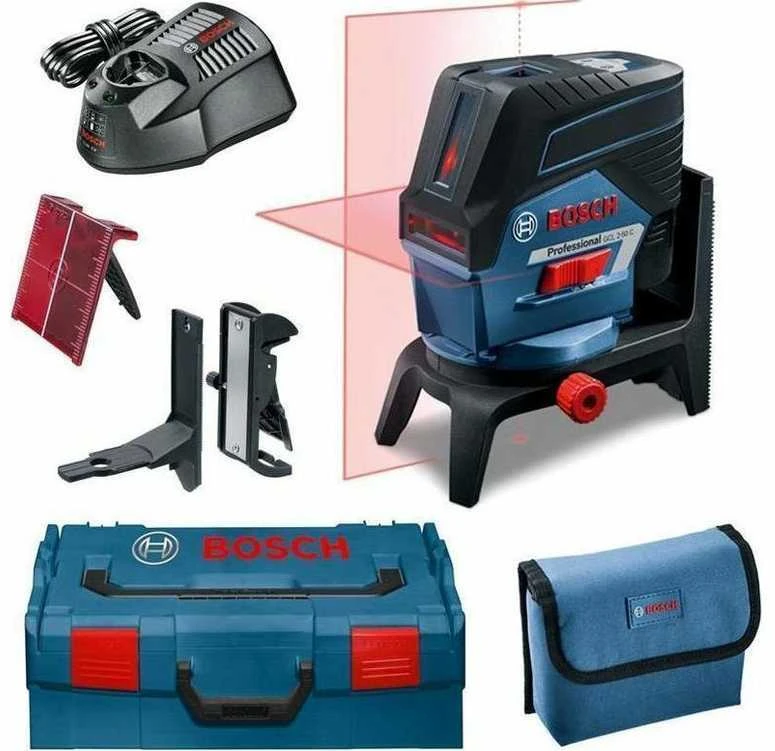 Bosch Kombinuotasis lazeris GCL 2-50 C (1x2.0Ah, RM2, L-Boxx)