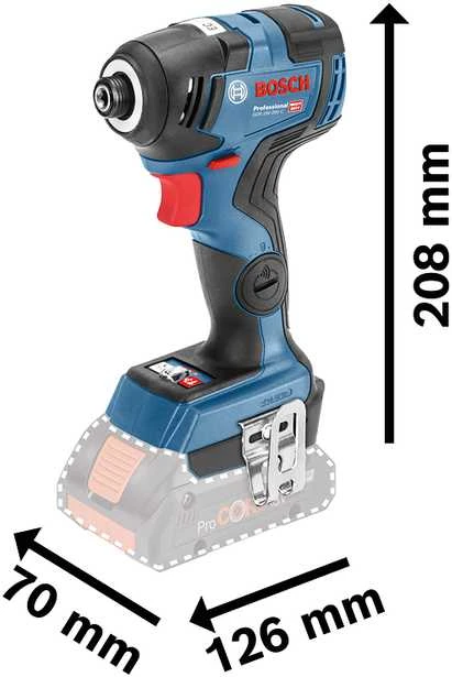 Bosch Akumuliatorinis smūginis suktuvas GDR 18V-200 C, be akumuliatoriaus ir kroviklio