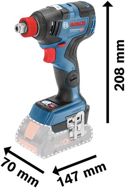 Bosch Akumuliatorinis smūginis suktuvas / veržliaraktis GDX 18V-200 C, 2x5.0Ah, 1880CV