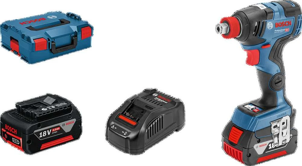 Bosch Akumuliatorinis smūginis suktuvas / veržliaraktis GDX 18V-200 C, 2x5.0Ah, 1880CV