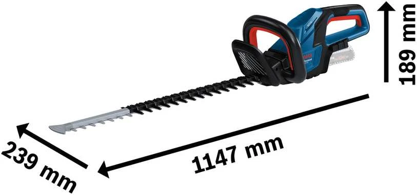 Bosch Akumuliatorinės gyvatvorių žirklės GHE 18V-60 be akumuliatoriaus ir kroviklio
