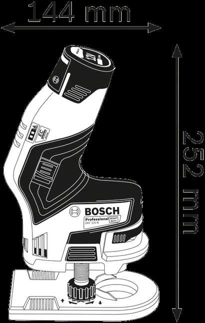 Bosch Akumuliatorinė rankinė freza GKF 12V-8, be akumuliatoriaus ir kroviklio