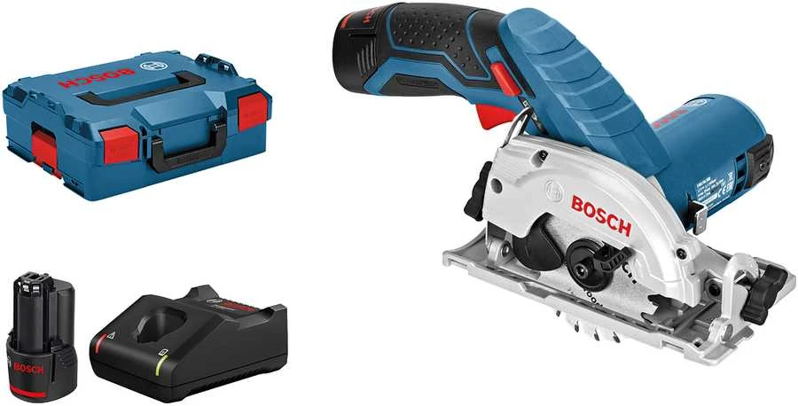 Akumuliatorinis diskinis pjūklas Bosch GKS 12V-26, LB 2x3.0, 12V-40