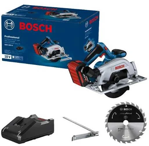 Akumuliatorinis diskinis pjūklas Bosch GKS 185-LI; 18 V; 1x5,0 Ah akum.