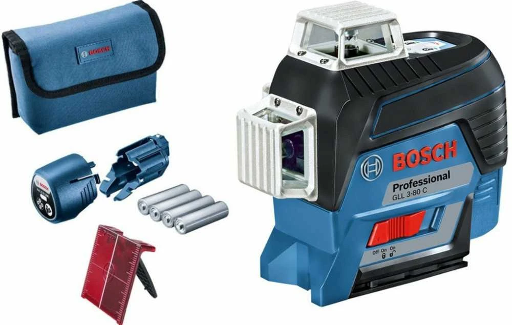 Bosch Linijinis lazerinis nivelyras GLL 3-80 C (4x1.5V AA, Carton)