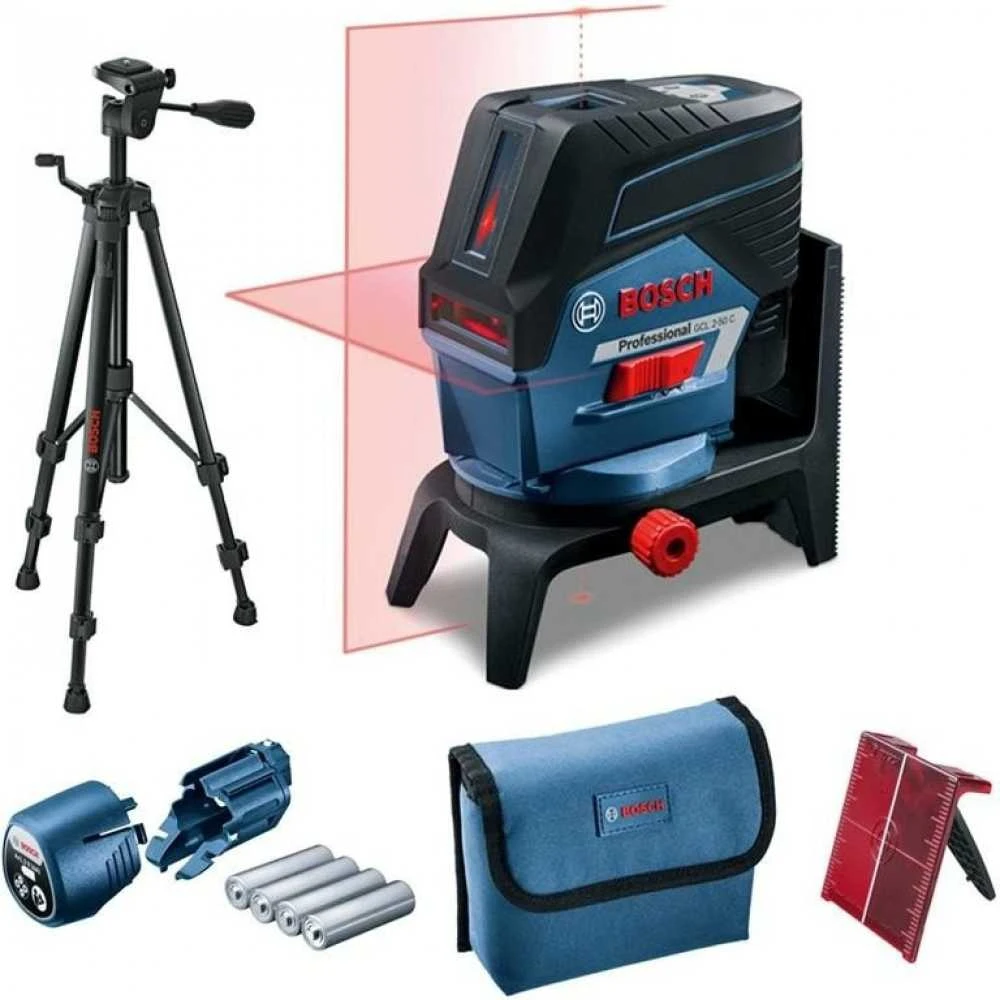 Bosch Linijinis lazerinis nivelyras GLL 3-80 C (4x1.5V AA, BT 150, Carton)