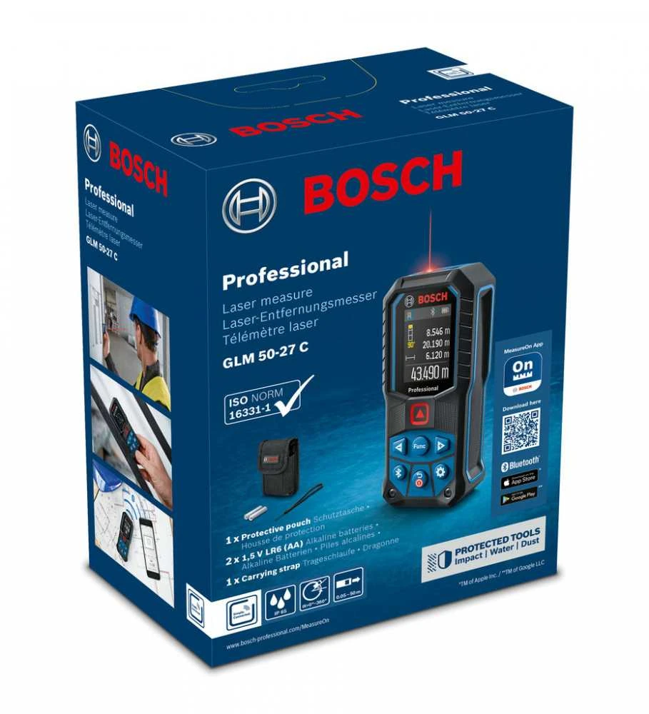 Bosch lazerinis atstumo matuoklis GLM 50-27 C 2x1.5V