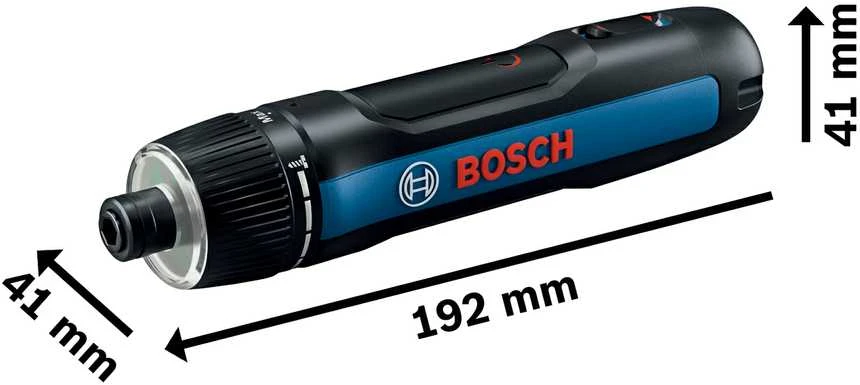 Bosch GO GEN 3 elektrinis atsuktuvas su matmenų schema