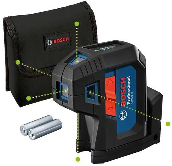 Bosch Taškinis lazerinis nivelyras GPL 3 G, BG 2x1.5V