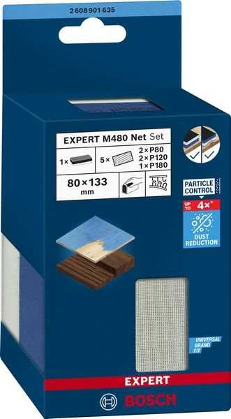 Šlifavimo kempinė Bosch 2608901635; 80x133 mm; P80/120/180