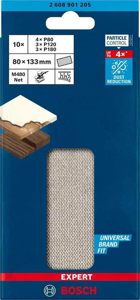 BOSCH ŠLIFAVIMO TINKLELIS 133mm EXPERT M480 10vnt.