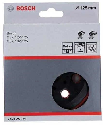 Bosch Guminis šlif.diskas D 125 8 skylės, vidutinis