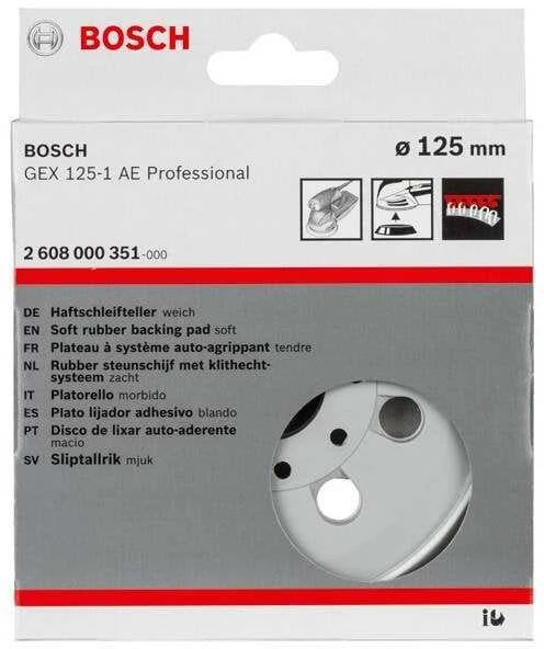 Bosch padas GEX 125-1 AE ypač minkštas