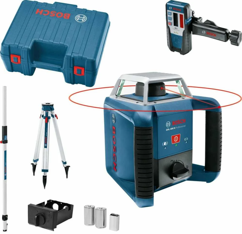 Grąžtas Bosch GRL 400 H lazerinis sraigtas, raud