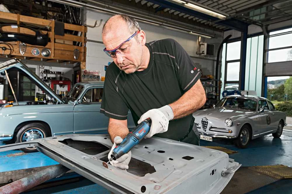 Bosch Akumuliatorinis rotacinis įrankis GRO 12V-35, 2x2.0Ah