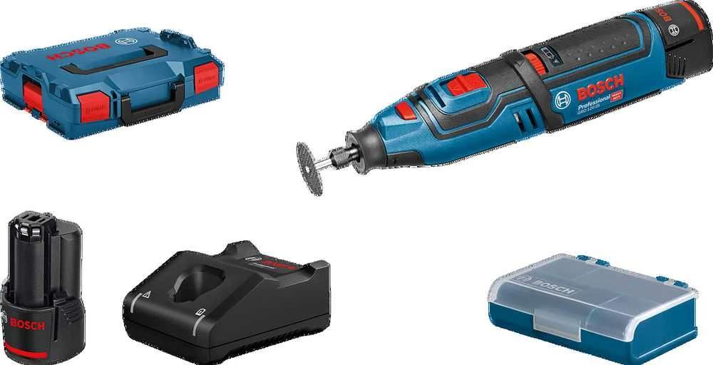 Bosch Akumuliatorinis rotacinis įrankis GRO 12V-35, 2x2.0Ah