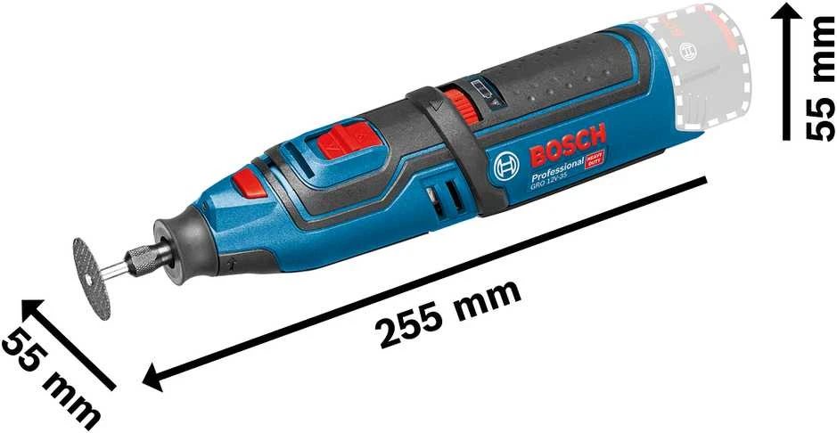 Akumuliatorinis rotacinis įrankis Bosch GRO 12V-35 PROFESSIONAL, be akumuliatoriaus ir kroviklio