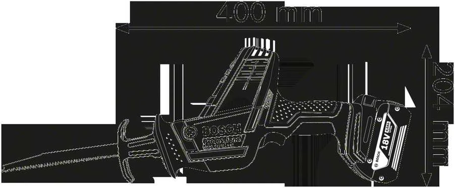 Akumuliatorinis tiesinis pjūklas Bosch GSA 18 V-LI C Professional Solo