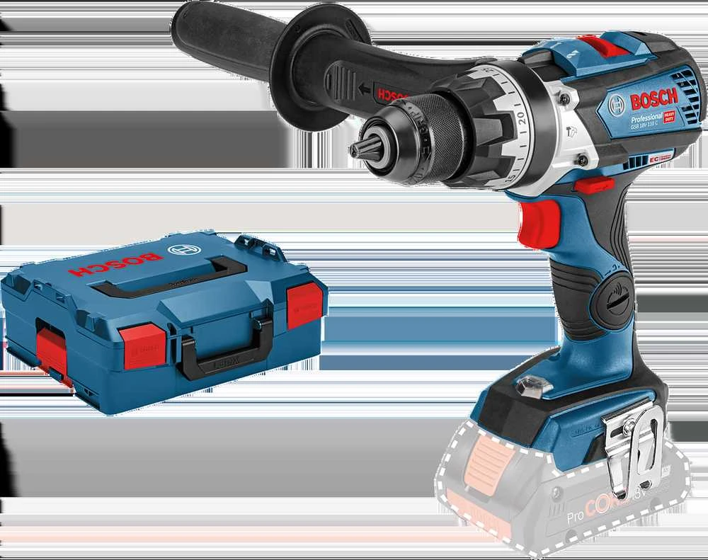 BOSCH smūginis suktuvas- gręžtuvas GSB 18V-110 C be akumuliatoriaus ir kroviklio 06019G030A
