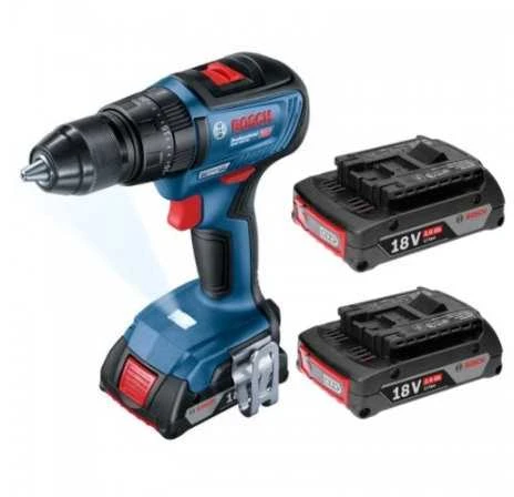 Bosch akumuliatorinis bešepetėlinis suktuvas - gręžtuvas GSB 18V-50, 2 x 2,0 Ah. 28/50 Nm
