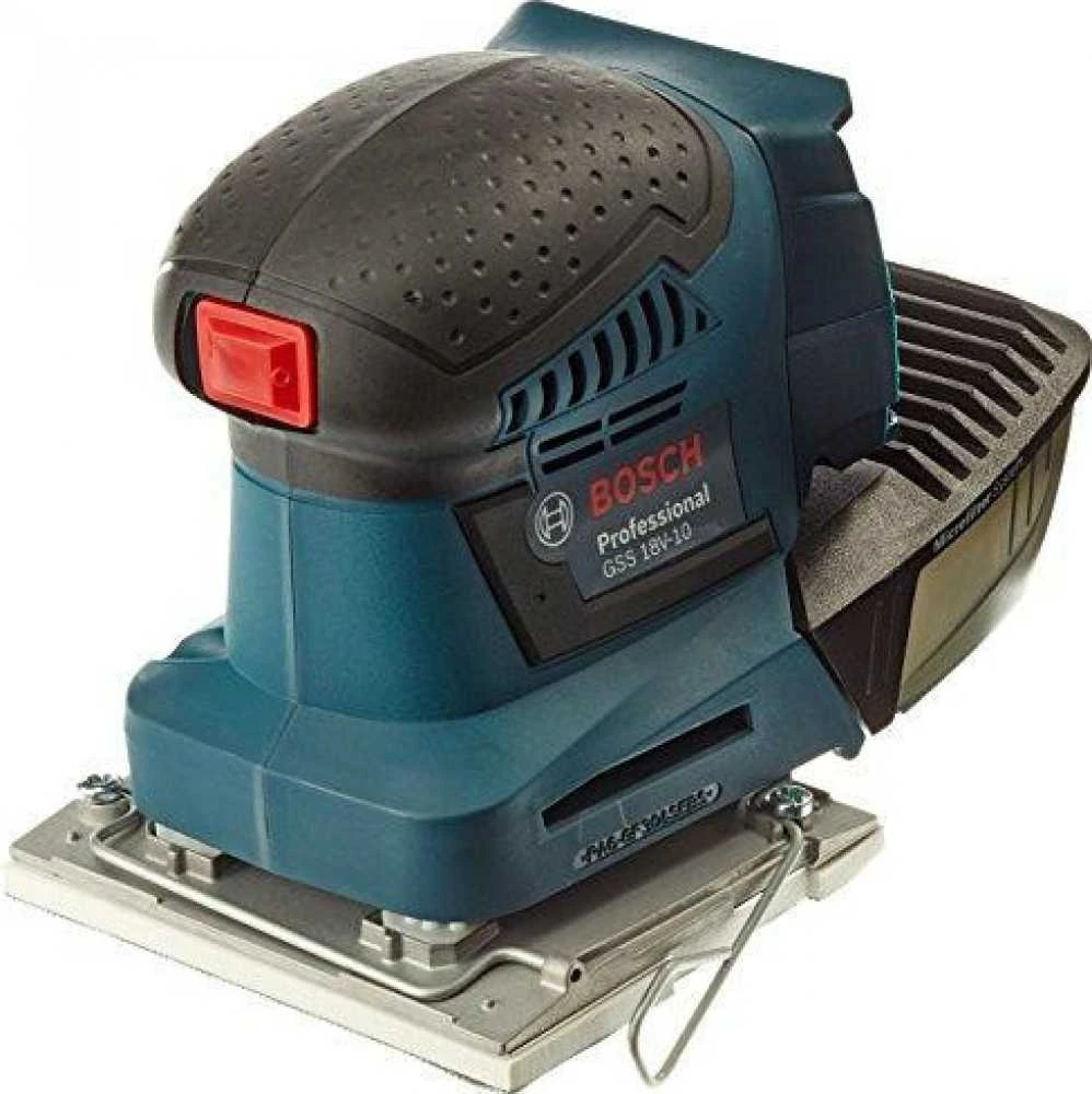 Bosch Akumuliatorinis vibracinis šlifuoklis GSS 18V-10, be akumuliatoriaus ir kroviklio