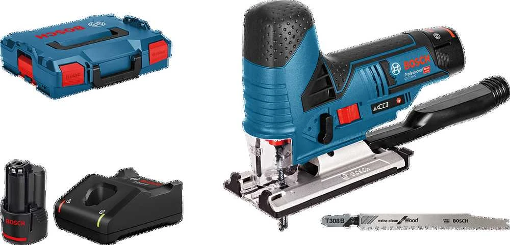 Bosch Akumuliatorinis siaurapjūklis GST 12V-70, 2x3,0Ah