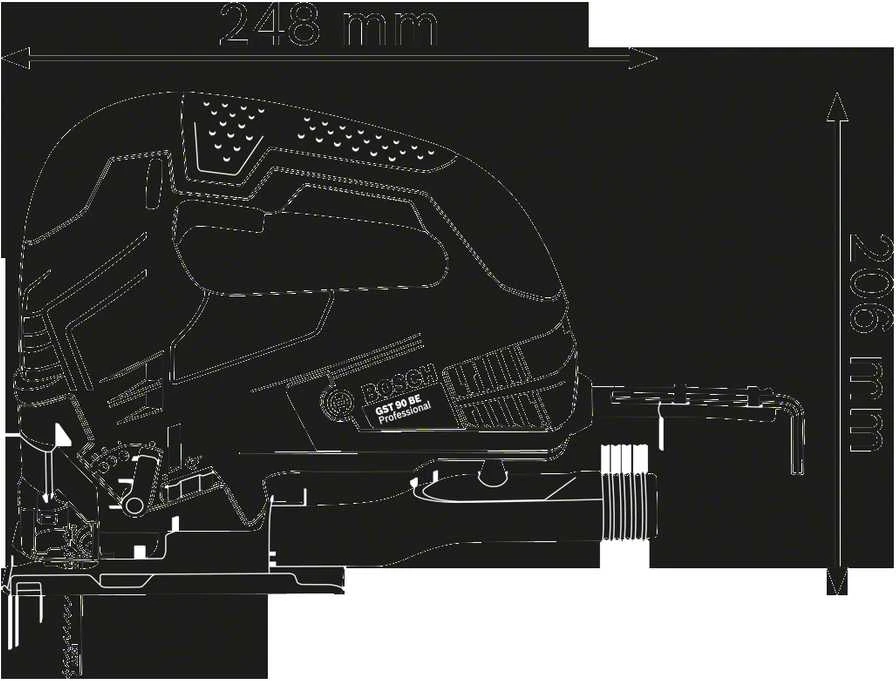 Siaurapjūklis Bosch GST90BE