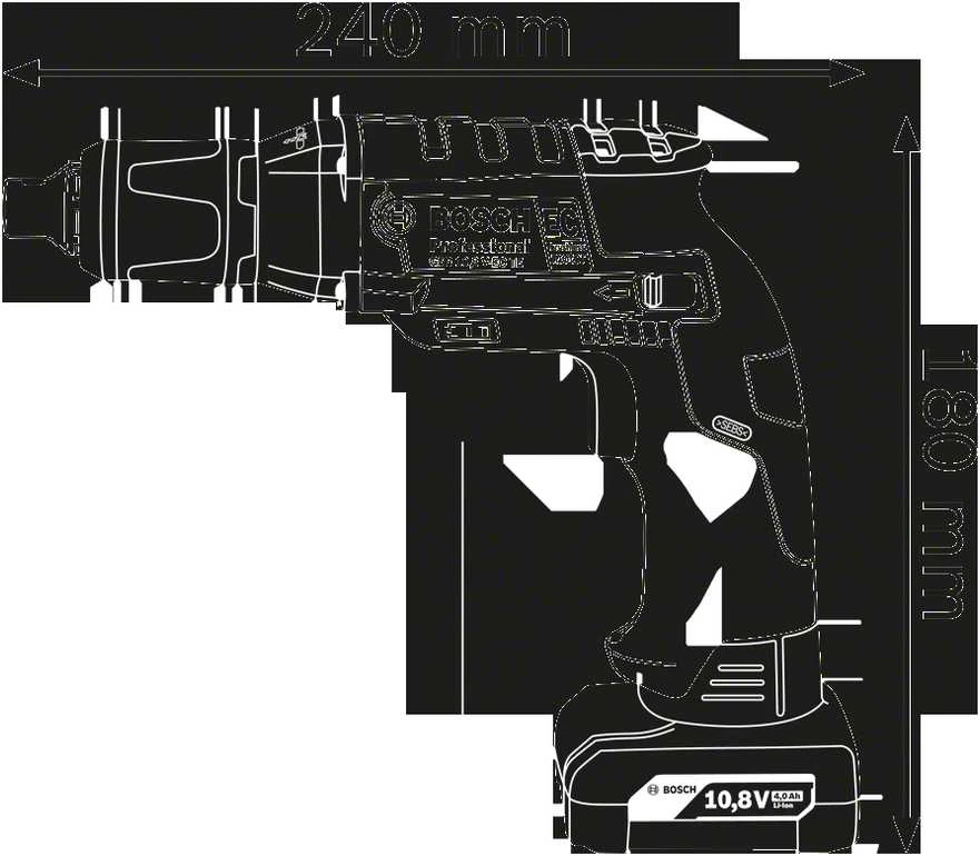 Bosch Akumuliatorinis suktuvas sausosios statybos GTB 12V-11, be akumuliatoriaus ir kroviklio