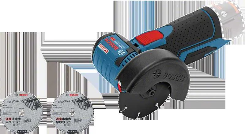 Bosch Professional kampinis šlifuoklis GWS 12V-76 (be baterijos ir įkroviklio; kartoninėje dėžėje)