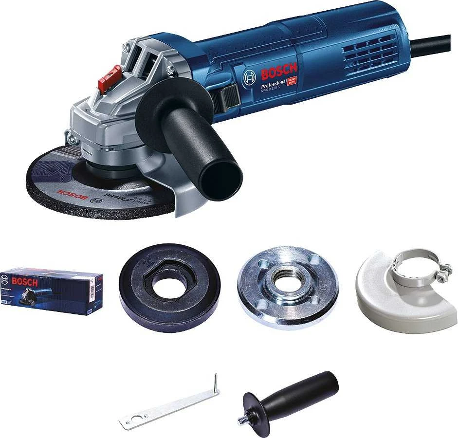 Bosch kampinis šlifuoklis GWS 9-125 S Professional su apsukų reguliavimu 900W
