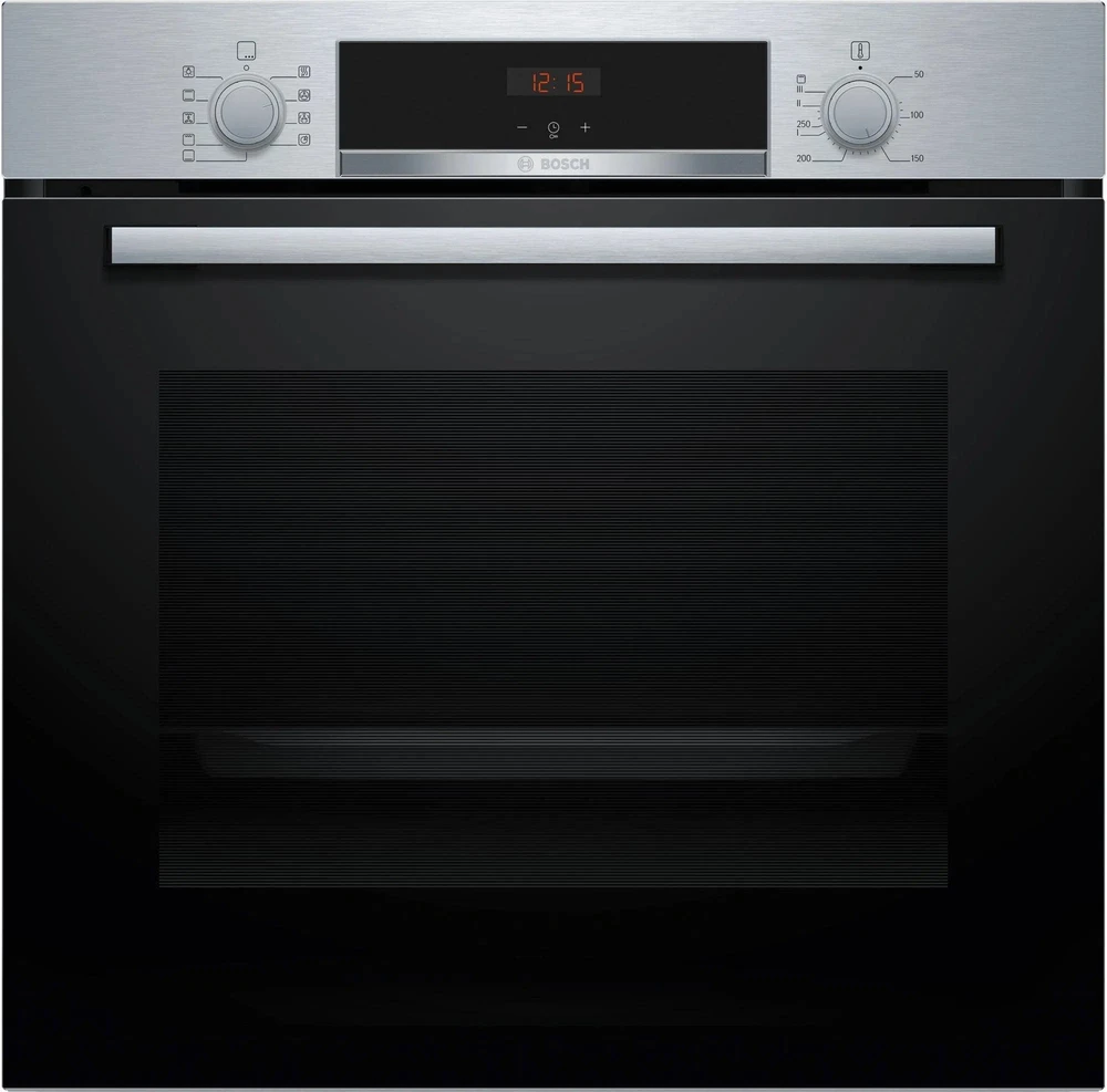 Bosch Serie 4 HBA534ES3 orkaitė 71 L 3400 W Juodas, Nerūdijantis plienas
