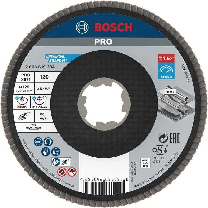 Bosch XLOCK žiedlapiniai diskai D 125 mm; K 120, lenktas