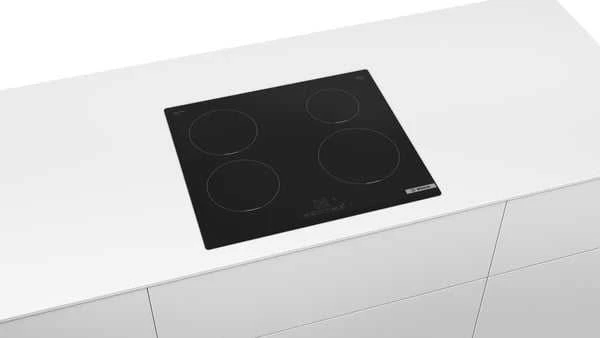 Bosch PIE611BB5E Serija 4, Indukcinė kaitlentė, 60 cm, Juodas, kaitlentė be rėmo