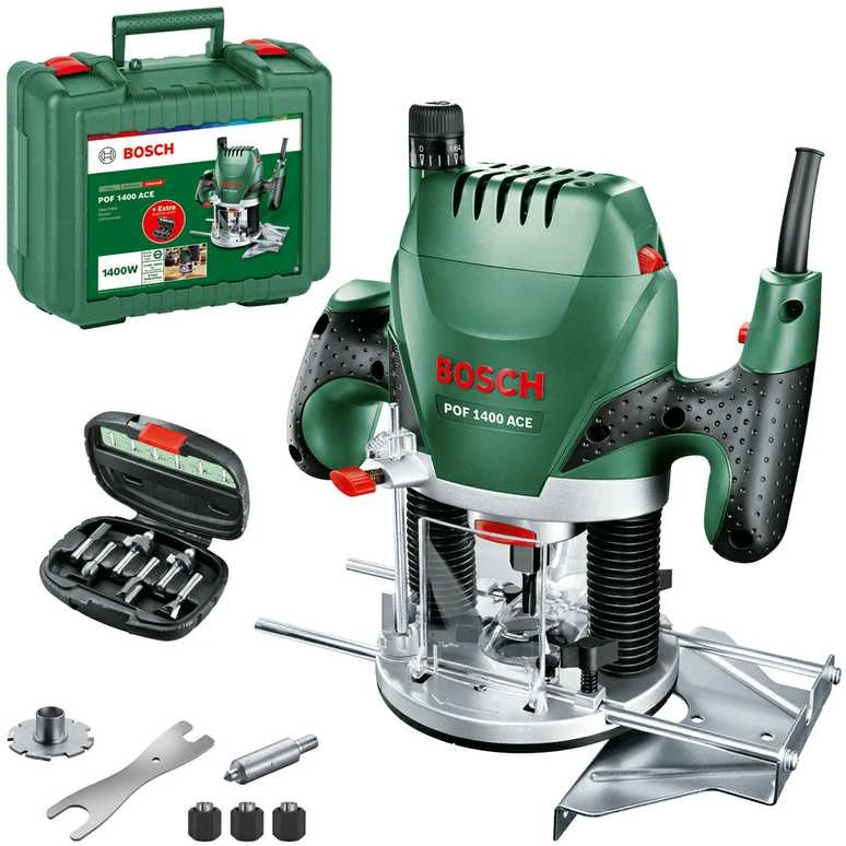 Vertikalaus frezavimo mašina Bosch POF 1400 ACE, 1400 W