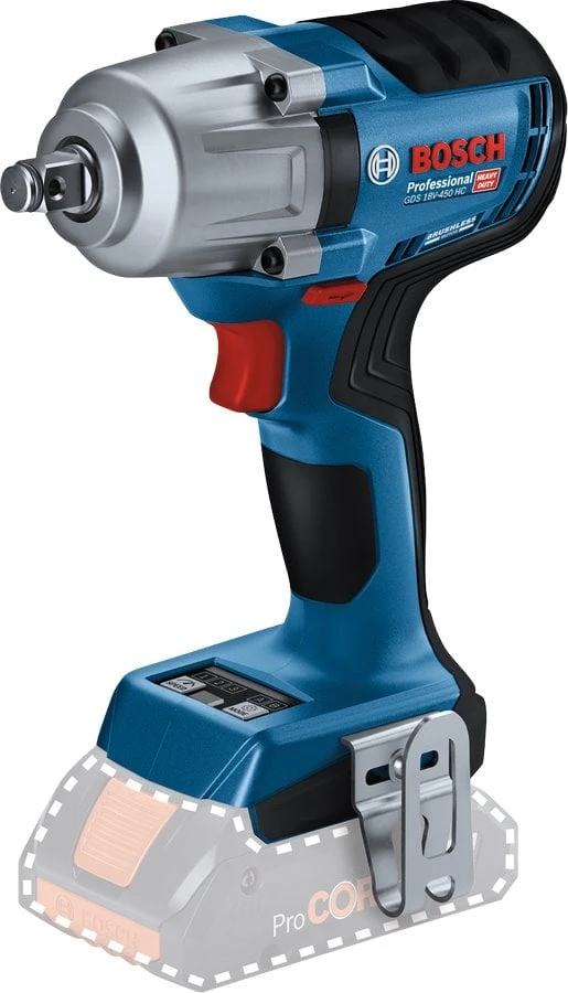 Akumuliatorinis smūginis veržliasukis BOSCH GDS 18V-450 HC