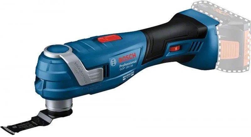 Akumuliatorinis daugiafunkcis įrankis BOSCH GOP 18V-34 be akumuliatoriaus ir kroviklio, kartoninė pakuotė
