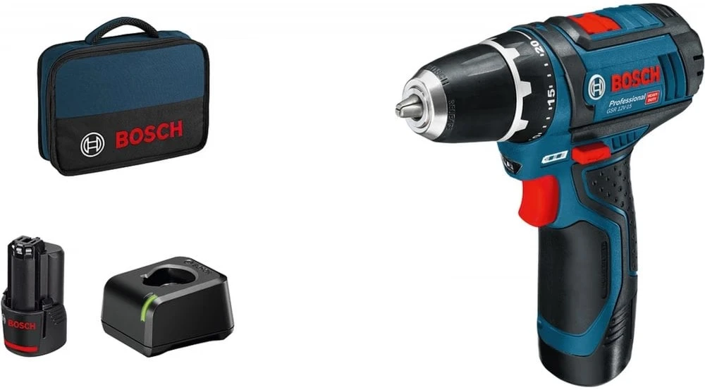 Bosch Akumuliatorinis suktuvas GSR 12V-15 2x2.0Ah Akumuliatorinis Suktuvas