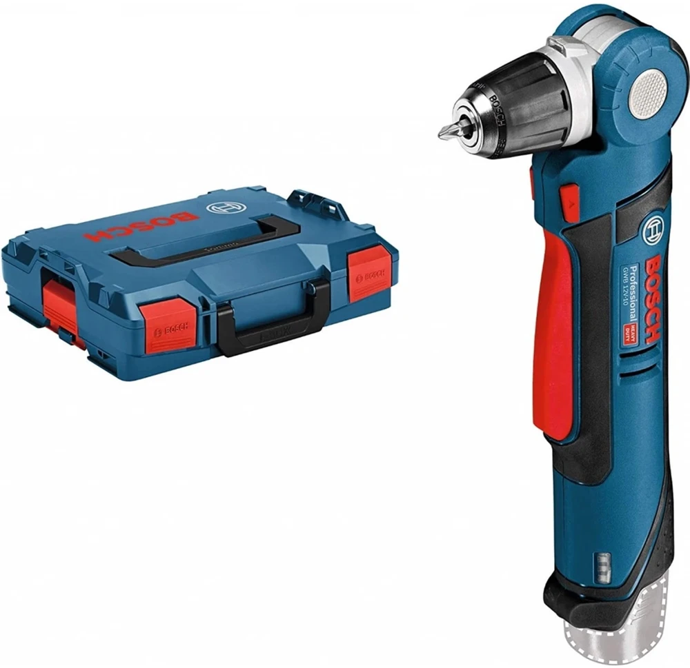 Bosch Akumuliatorinis kampinis gręžtuvas GWB 12V-10, be akumuliatorių ir kroviklio