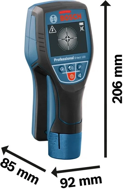Bosch Sienų skeneris D-tect 120, LB be akumulaitoriaus ir kroviklio