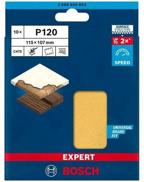 Bosch šlifavimo padas C470,115x107 K120,10x