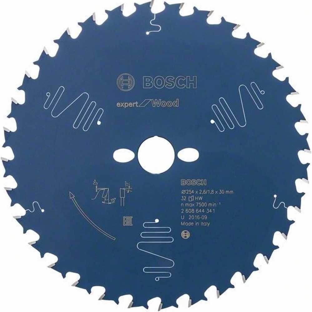 Pjovimo diskas medienai Bosch; 254x2,6x30,0 mm; Z32; -15°