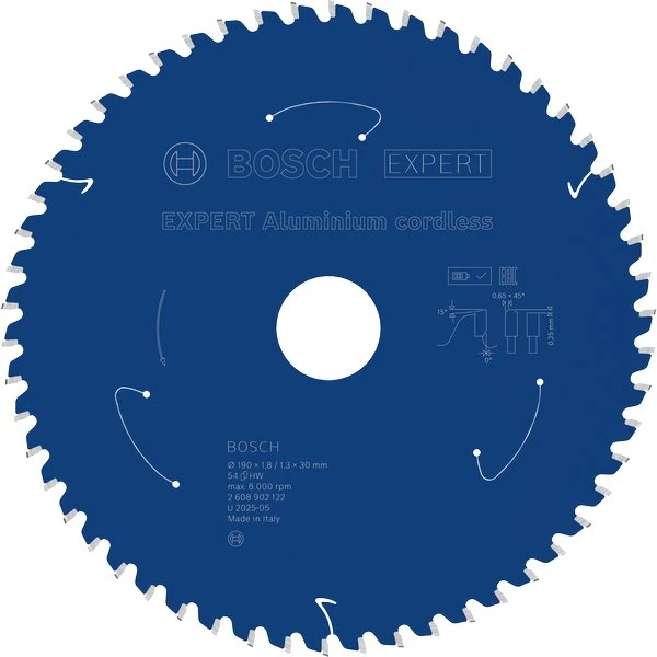 Bosch Expert for Aliuminio 190x30x1.8/1.3x54T