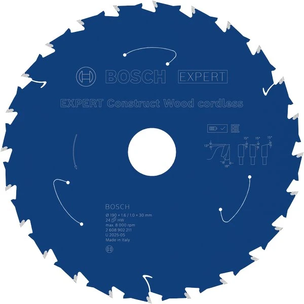 Bosch Expert Construct. Wood 190x30x1.6/1 24T