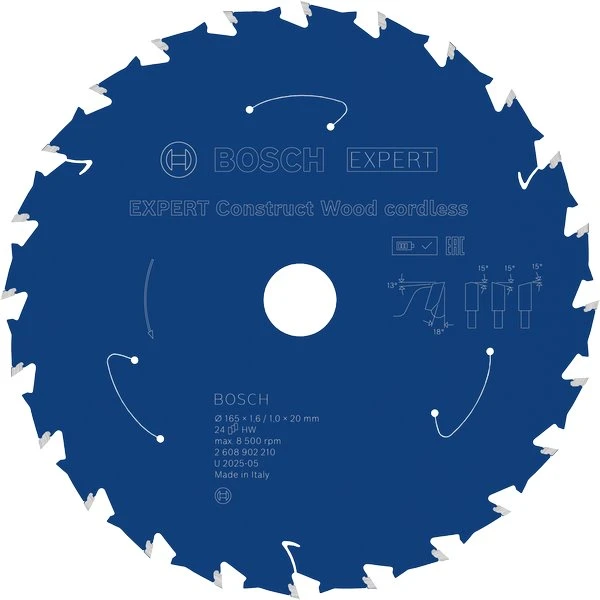 Bosch Expert Construct. Wood 165x20x1.6/1 24T