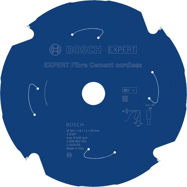 „Bosch Expert“ pluoštinio cemento pjovimo įrankis 165x20x1.8/1.2x4T